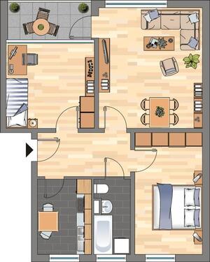 Foto - 3 Zimmer Etagenwohnung zur Miete in Braunschweig