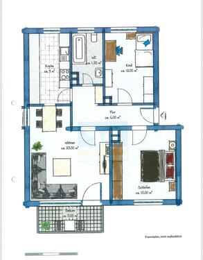 Foto - Schöne, helle 3 Zimmer Wohnung in Mainz