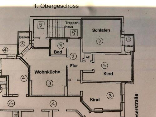 Foto - Etagenwohnung im 1. OG, 3 Zimmer, 82 qm in Wilhelmshaven