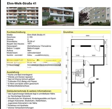Foto - 2 Raum Wohnung mit Möbel - 400,00 EUR Kaltmiete, ca.  50,00 m²