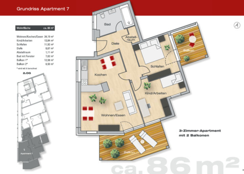 Foto - 3 Zimmer Etagenwohnung zum Kaufen in Nürnberg
