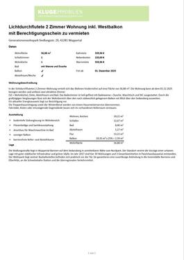 Foto - Lichtdurchflutete 2 Zimmer Wohnung - mit WBS