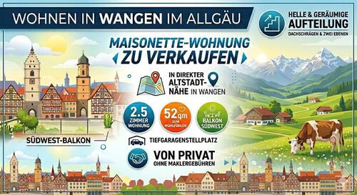Foto - Wangen im Allgäu - 2,5 Zimmer Maisonettewohnung