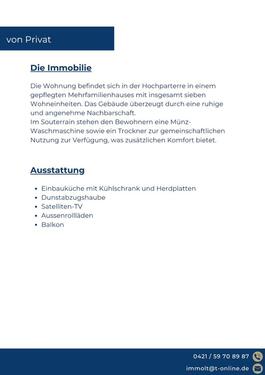 Foto - 1 Zimmer Etagenwohnung zur Miete in Bremen
