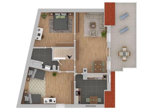 Foto - Helle, gut geschnittene 3 ZKB Dachgeschoß Wohnung 84 m² mit EBK und großer Dachterrasse Bielefeld Schildesche Ortskern