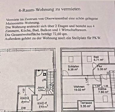 Foto - 4 Zimmer Maisonettenwohnung zur Miete in Oberwiesenthal