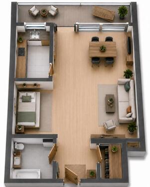 Foto - Wohnen mit Charakter: 1-Zimmer-Apartment in Germering- bezugsfrei
