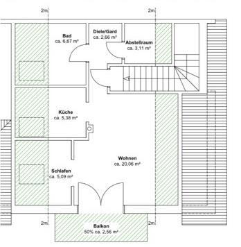 Foto - Helle 2- bzw. 1,5-Zimmer-Wohnung mit Balkon in Thannhausen