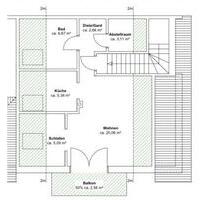 Helle 2- bzw. 1,5-Zimmer-Wohnung mit Balkon in Thannhausen