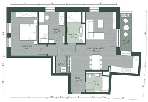 Foto - 3 Zimmer Etagenwohnung in Hamburg