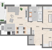 Schöne 3-Zimmer-Wohnung in Freystadt zu vermieten