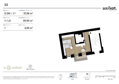 Foto - 1 Zimmer Etagenwohnung zur Miete in Berlin