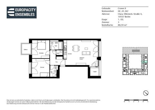 Foto - Moderne 3-Zimmer-Wohnung mit Loggia & durchdachtem Design