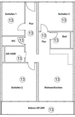 Foto - Etagenwohnung zur Miete in Schkeuditz