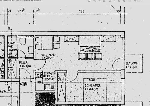 Foto - 2-Zimmer-Mietwohnung mit Balkon, nähe Laimer Platz