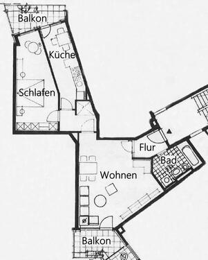 Foto - 2 Zimmer Etagenwohnung zur Miete in Werder (Havel)