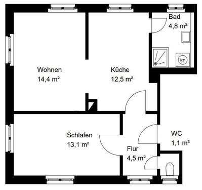 Foto - 2 Zimmer Etagenwohnung zur Miete in Nossen