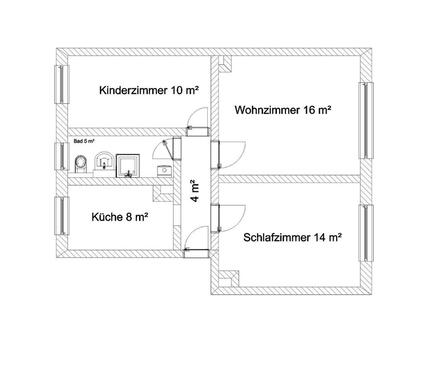 Foto - 2 Zimmer Erdgeschoßwohnung zum Kaufen in Nordhausen