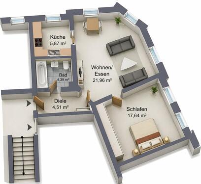 Foto - 2 Zimmer Etagenwohnung zur Miete in Pirna