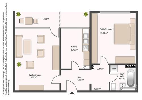 Foto - Etagenwohnung in Darmstadt zur Miete