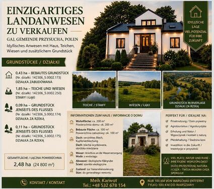 Foto - Einzigartiges Landanwesen mit 2.48 ha Grundstück, Teichen uvm.