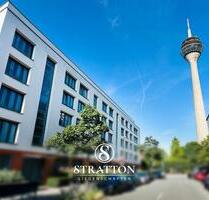 Leben direkt am Rheinturm, exklusiv möblierte Gartenwohnung - Düsseldorf Stadtbezirk 3