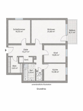 Foto - 3-Zimmer-Wohnung 90qm in 71522 Backnang ZU VEMIETEN ab 01.06.2026