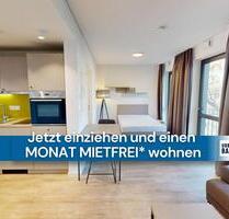 *1 Nettokaltmiete frei* URBAN BASE: Vollmöbliertes 1-Zimmer-Large-Apartment mit EBK, BALKON, ALL-IN-MIETE, UVM. am Rheinufer - Düsseldorf Stadtbezirk 3