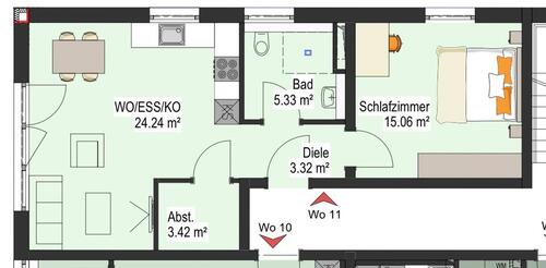 Foto - 2 Zimmer Etagenwohnung zur Miete in Sasbach