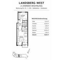 Für Kapitalanleger: 2 ZKB Wohnung in Landsberg West; Südbalkon - Landsberg am Lech Ellighofen