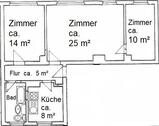Foto - 3 Zimmer Etagenwohnung zur Miete in Parchim