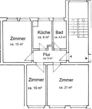 Foto - 3 Zimmer Etagenwohnung in Parchim