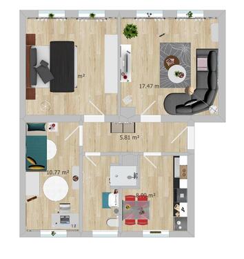 Foto - 3 Zimmer Etagenwohnung zur Miete in Schleiz