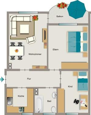 Foto - 3.5 Zimmer Etagenwohnung zur Miete in Recklinghausen