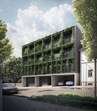 Foto - Exkl. Holz-Neubau- Barrierefreie Wohnung hinter grünem Vorhang