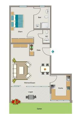 Foto - 2.5 Zimmer Erdgeschoßwohnung zur Miete in Essen