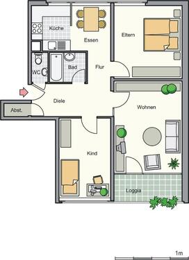 Foto - 3 Zimmer Erdgeschoßwohnung zur Miete in Kreuztal