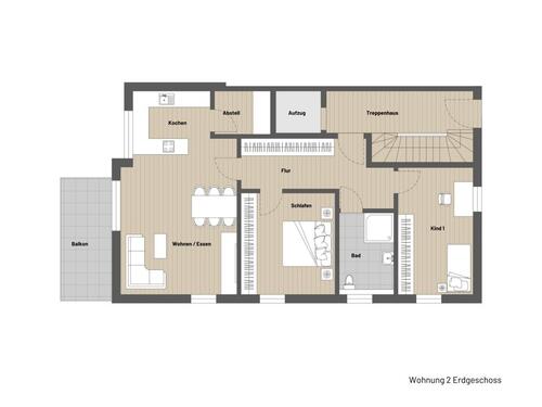 Foto - 3 Zimmer Etagenwohnung in Aschaffenburg