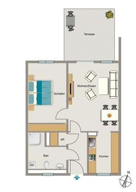 Foto - 2 Zimmer Erdgeschoßwohnung zur Miete in Duisburg