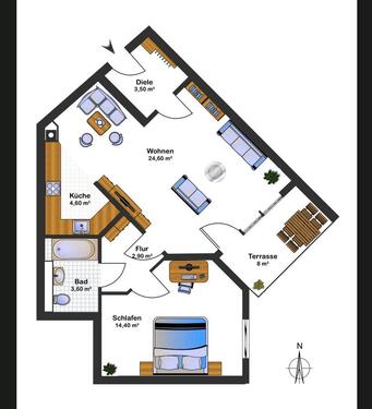 Foto - Sofort Bezugfrei! Helle Erdgeschoss Wohnung mit Südterrase!