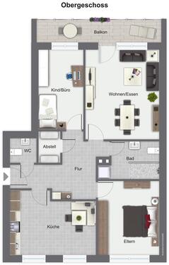 Foto - Wohnung zur Miete - 720,00&nbsp;EUR Kaltmiete, ca.&nbsp; 86,00&nbsp;m&sup2;
