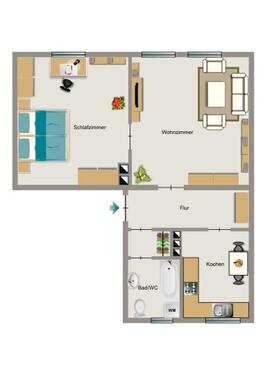 Foto - 2.5 Zimmer Etagenwohnung zur Miete in Dortmund