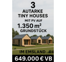 Renditeobjekt Neubau 3Tiny Houses mit PV auf 1350 qm Grundstück - Lathen