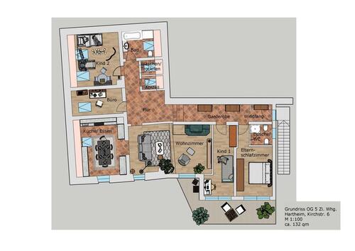 Foto - 5 Zimmer Dachgeschoßwohnung in Hartheim am Rhein