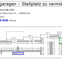 Tiefgaragen–Stellplatz zu vermieten WEIDEN direkt am Rhein Center - Köln Lindenthal