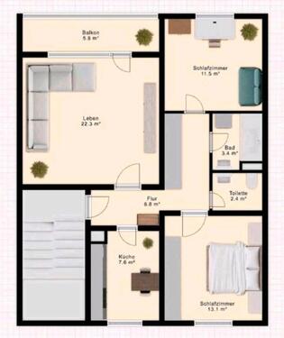 Foto - Achtung!Noch 2 tage! Provisionfreie,attraktive 3-Zimmer-Wohnung