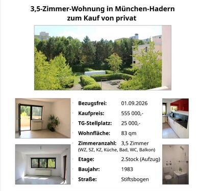 Foto - 3,5-Zimmer-Wohnung zum Kauf von privat in München Hadern (83qm)