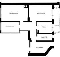 Mietwohnung - Zentral gelegene Helle 3-Zimmer Wohnung mit Balkon - Düsseldorf Stadtbezirk 3
