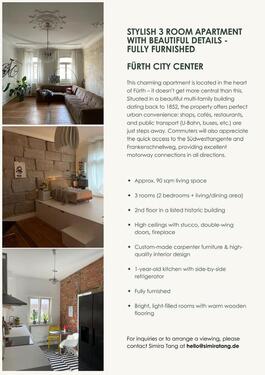 Foto - 3 Zimmer Etagenwohnung zur Miete in Fürth