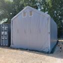 Foto - Stellplatz für Wohnwagen Wohnmobil in Zeltgarage 4m x 8m